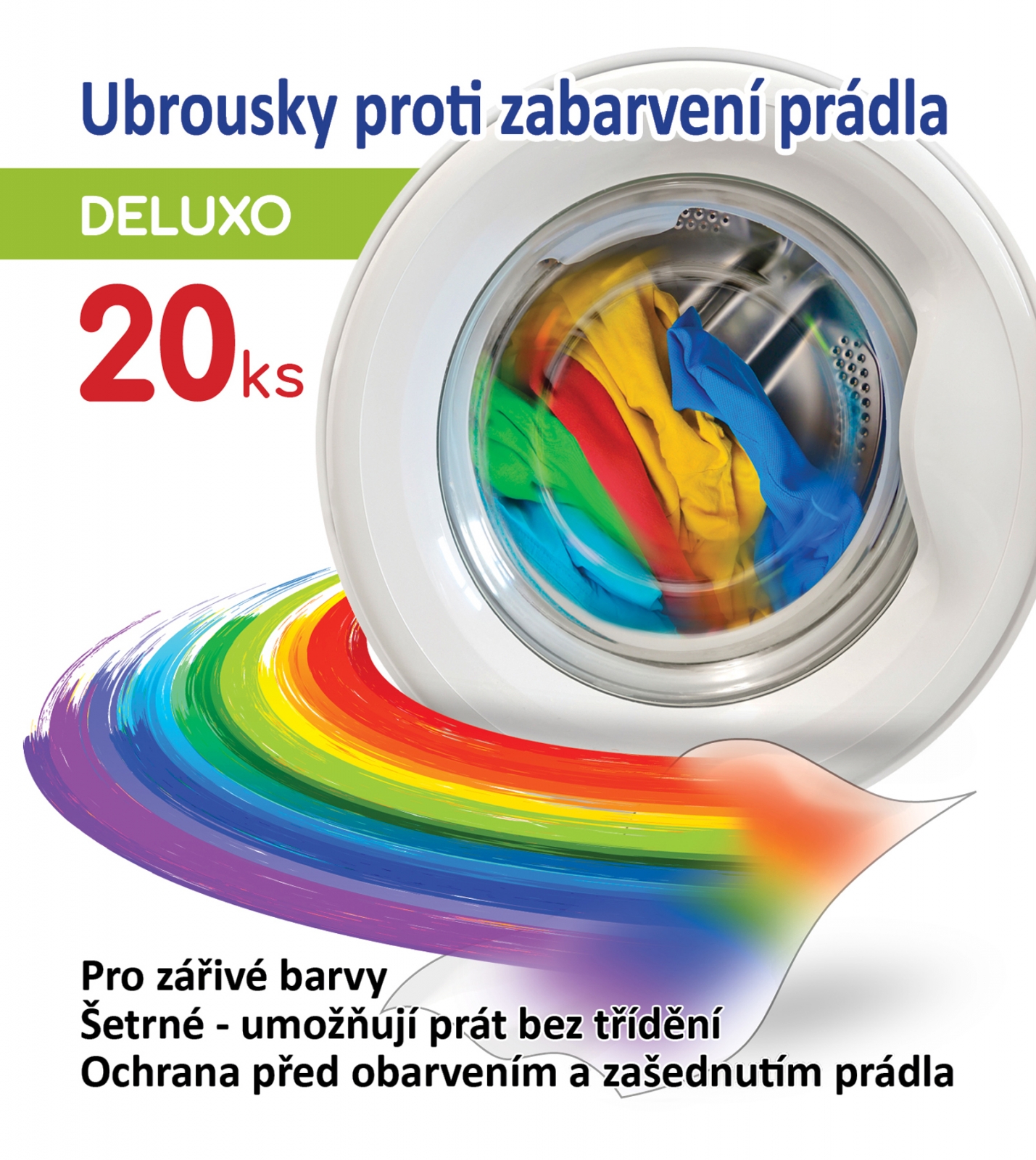 Ubrousky Deluxo proti zabarvení prádla 20 ks