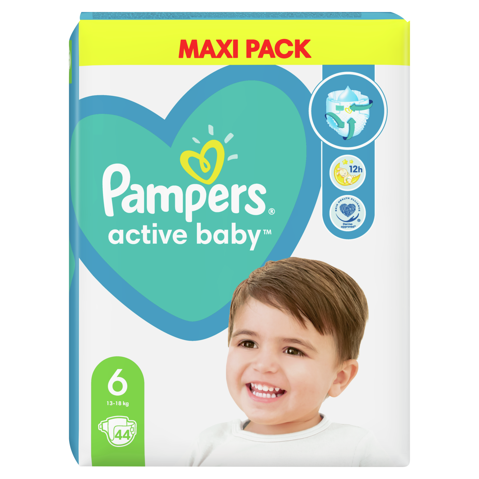 Plenky PAMPERS Active Baby 6 XL 44 ks 13-18 kg