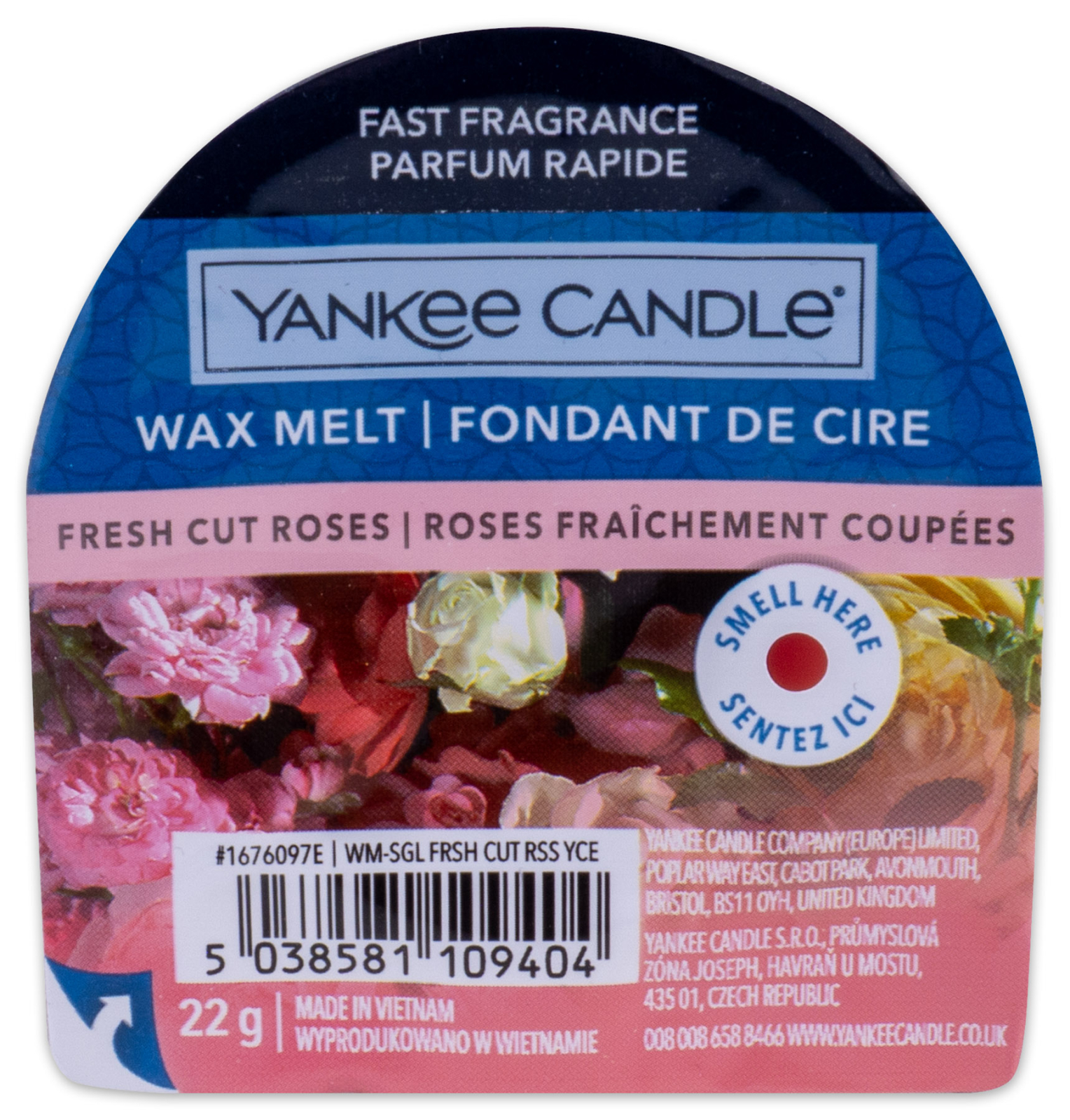 Vosk YANKEE CANDLE Fresh Cut Roses 22 g