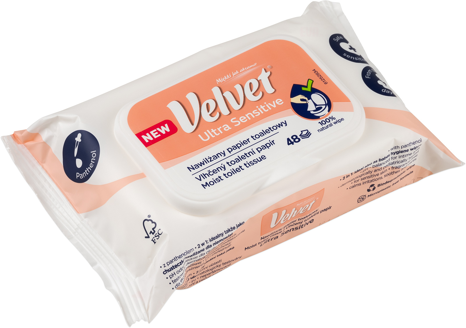 Ubrousky VELVET ultra sensitive 48 ks