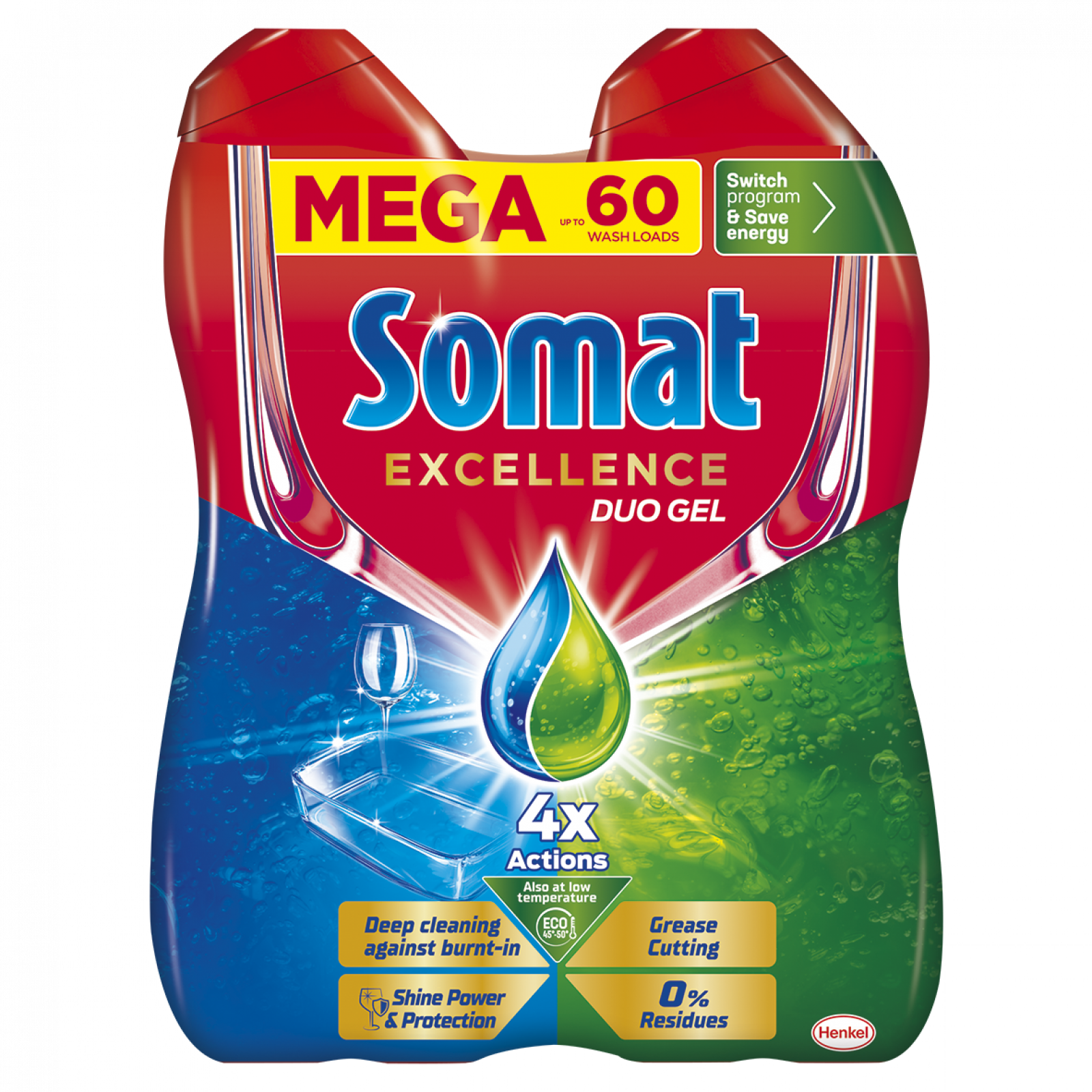 SOMAT Excellence Duo Gel 2 x 540 ml 60 dávek