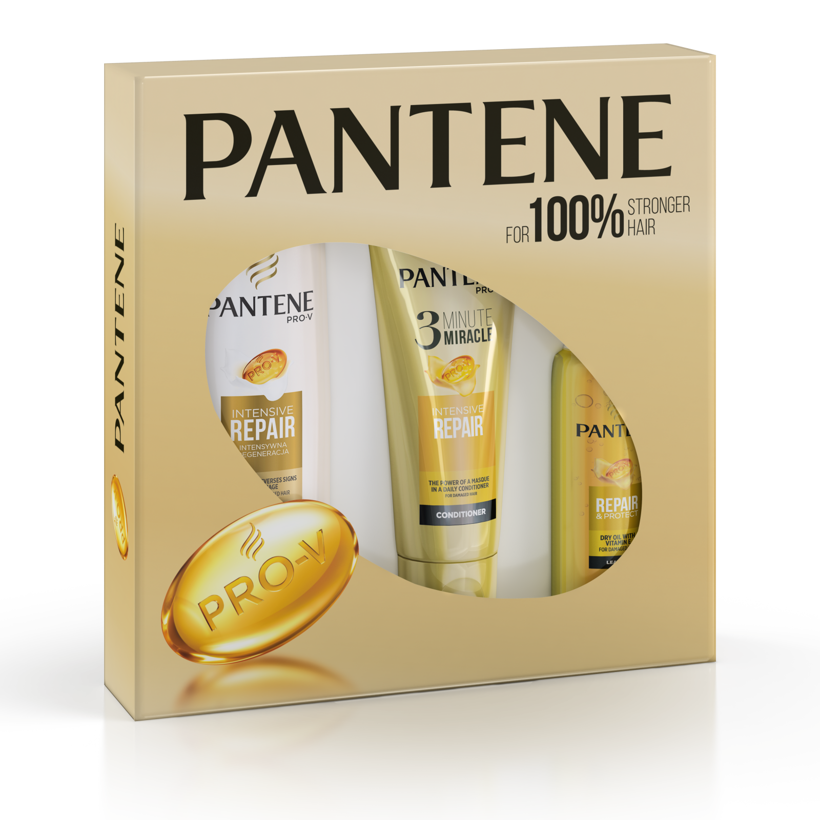 Kazeta PANTENE (šampon 400 ml + balzám 200 ml + olej 100 ml)