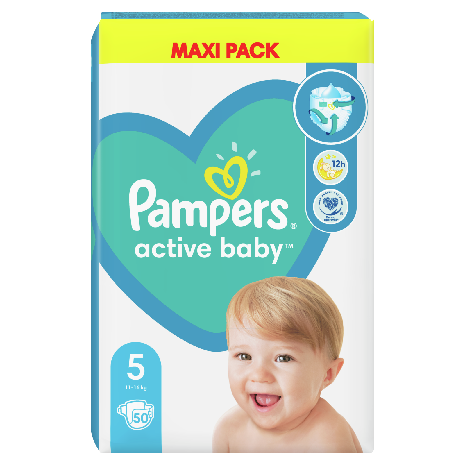 Plenky PAMPERS Active Baby 5 Junior 50 ks 11-16 kg
