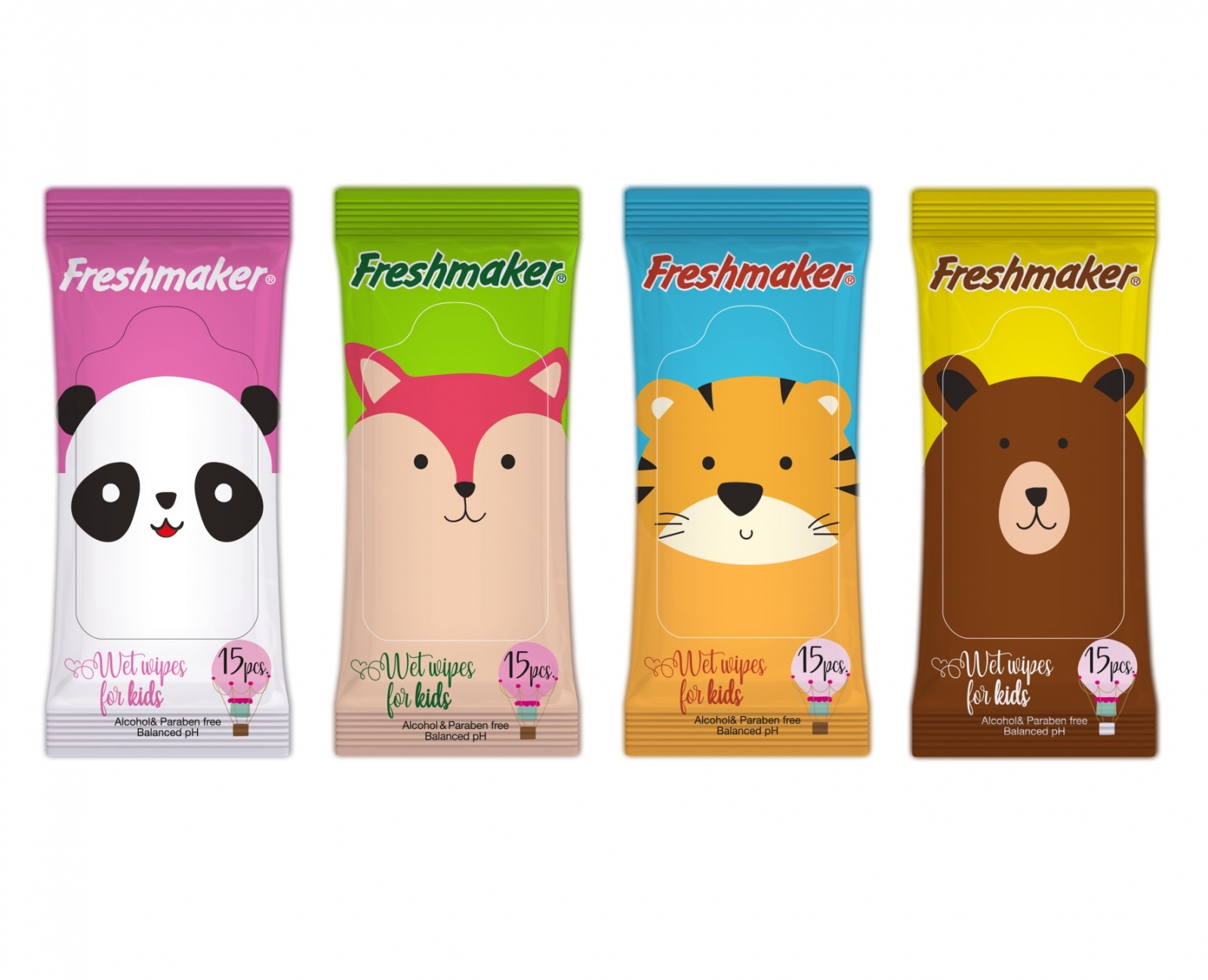 Ubrousky vlhčené Freshmaker Kids 15 ks