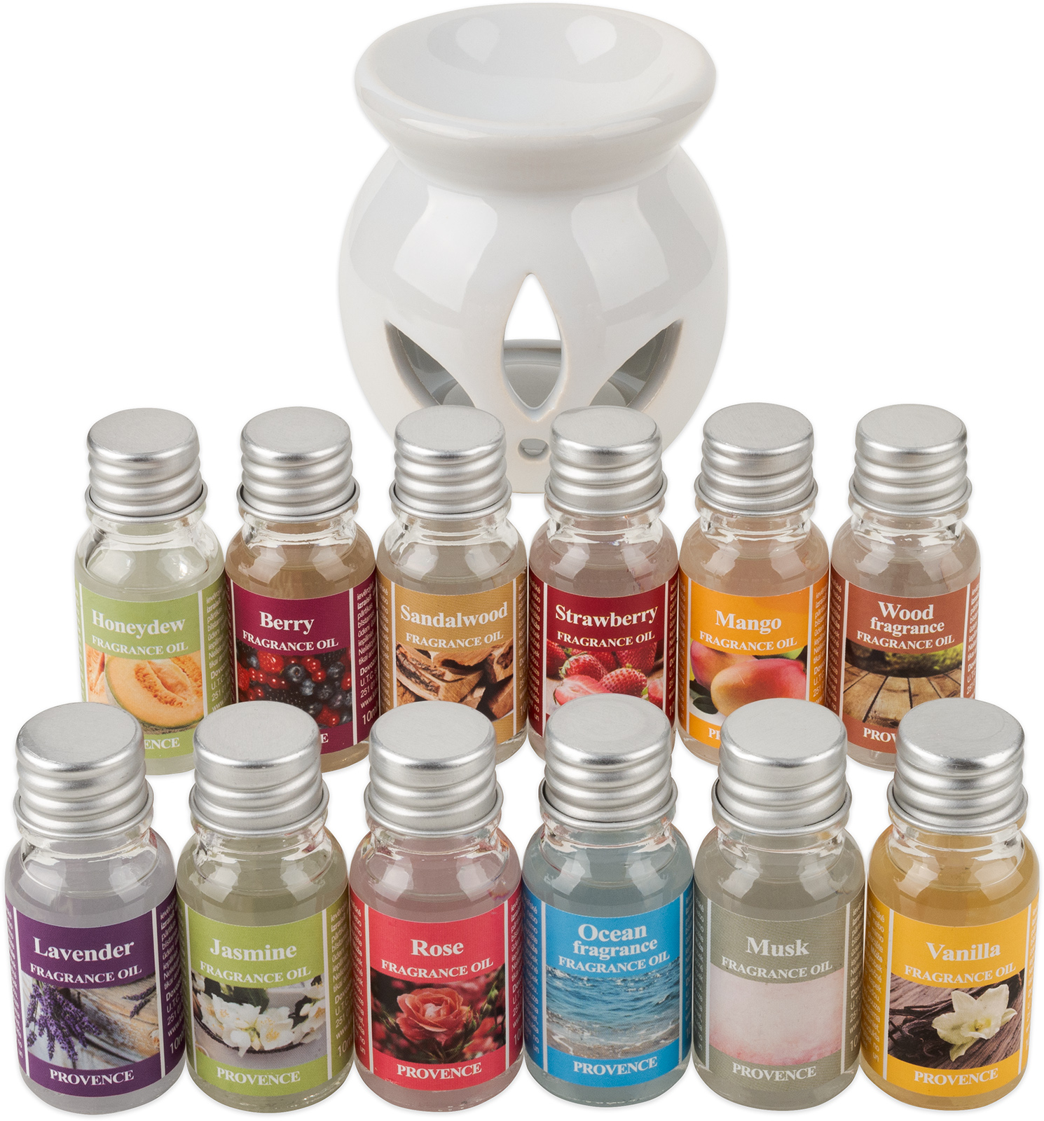 Aromalampa keramická + 12 vonných olejů 10ml