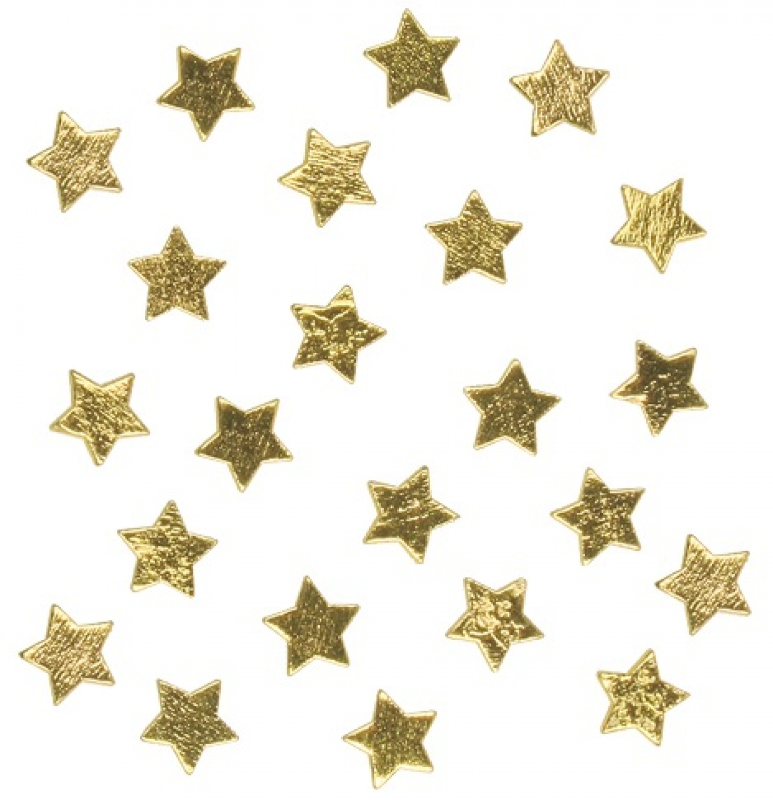 Hvězdičky dřevěné zlaté 2,5 cm 24 ks