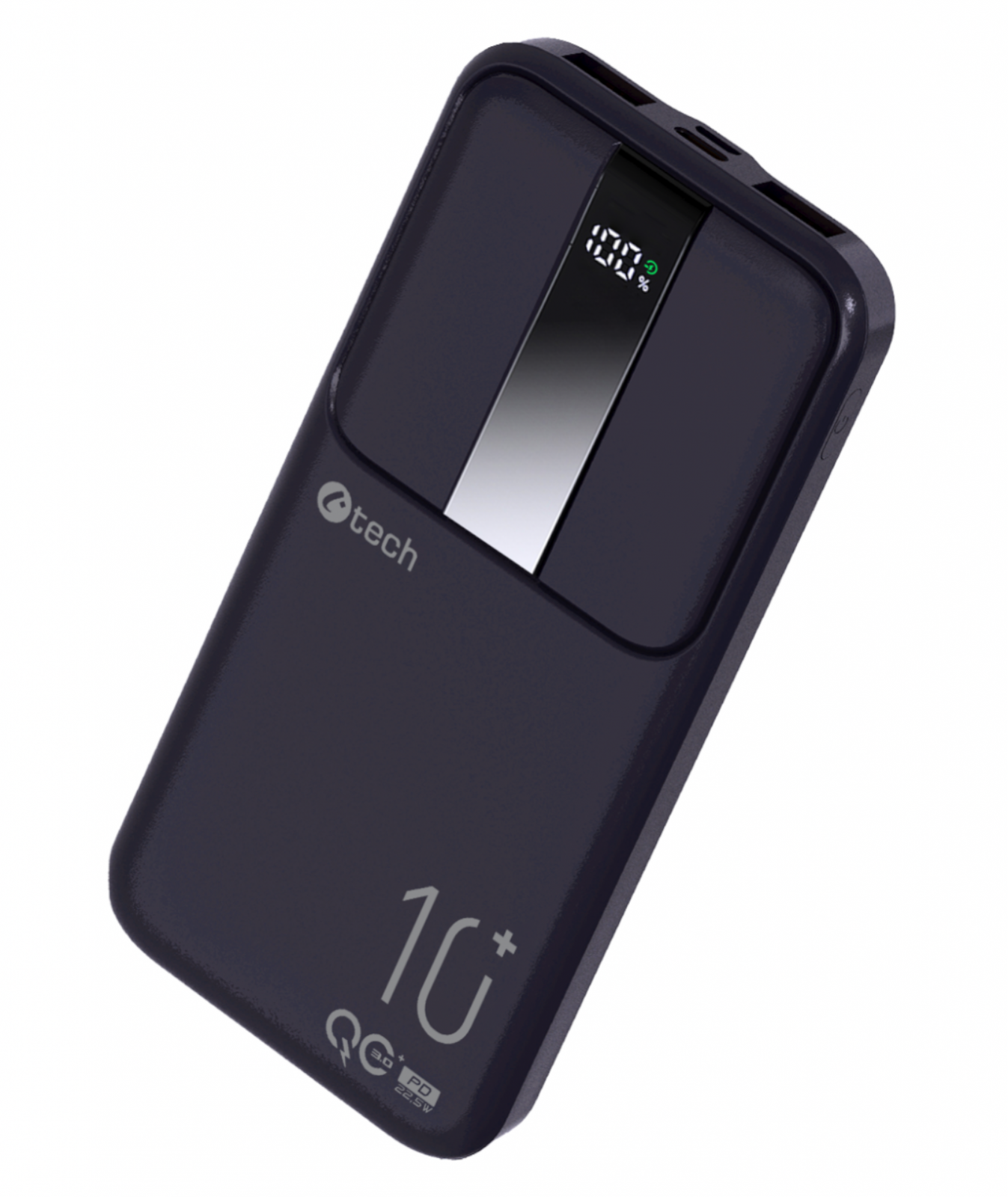 Powerbanka C-TECH 10000mAh, Li-Pol, 22,5W, USB-C/USB-A/micro USB