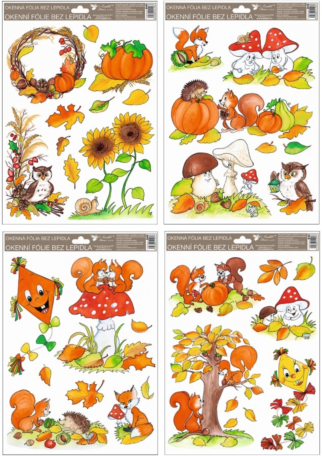 Okenn� f�lie Podzim ru�n� malovan� 33 x 26 cm