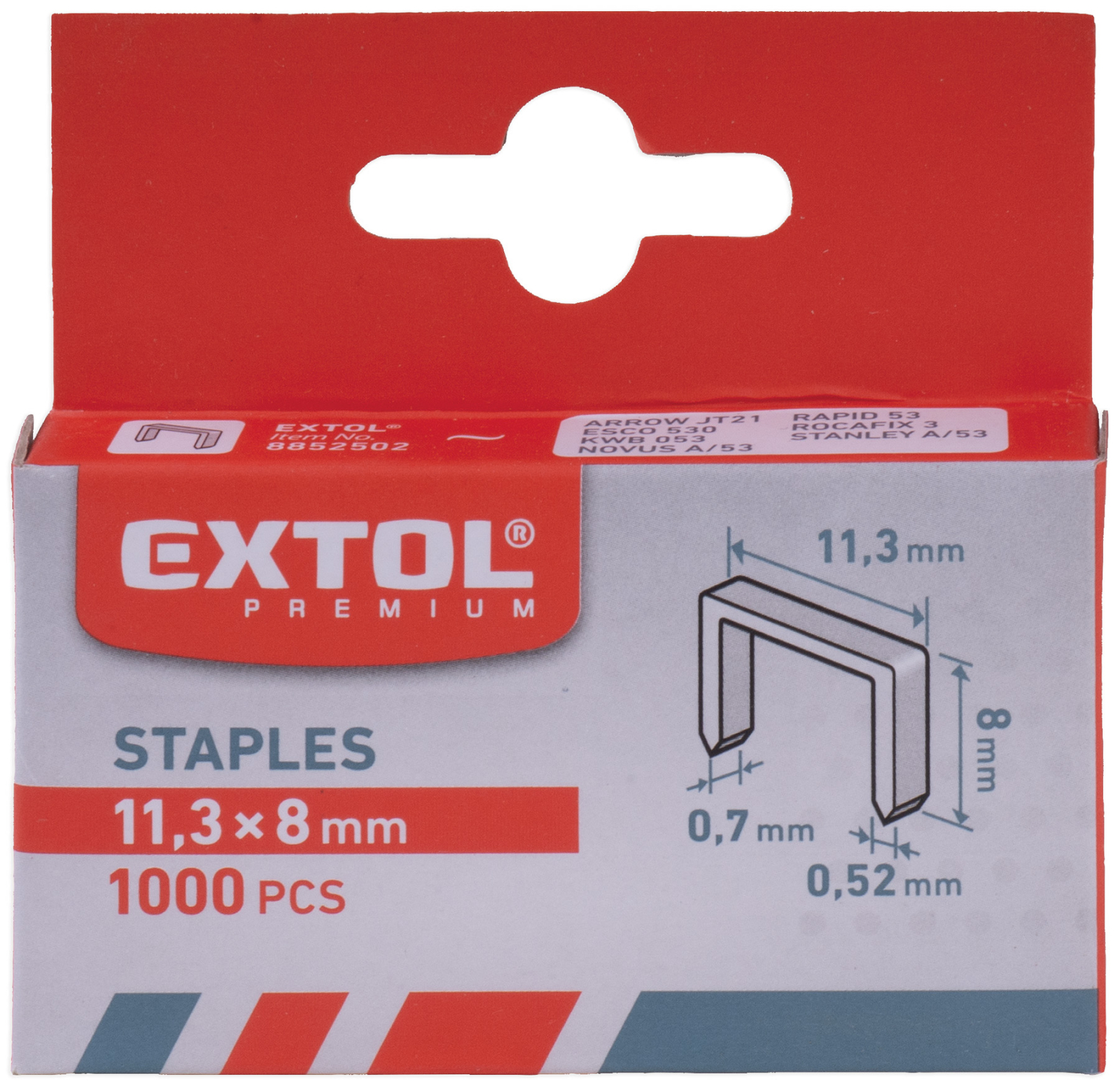 Spony 1000ks/8mm 11,3x0,7mm